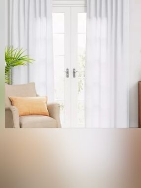 2 NEW  50"x84" Blackout Aruba Curtain Panels White - Threshold: OEKO-TEX Cert